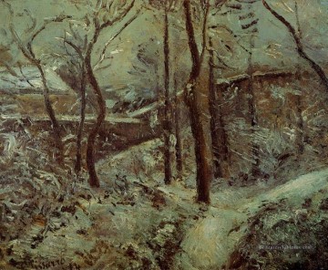 mauvais sentier pontoise effet de neige 1874 Camille Pissarro Peinture à l'huile